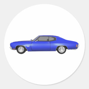 1970 Chevelle SS: Blue Finish: Ronde Sticker