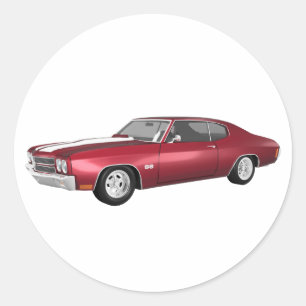 1970 Chevelle SS: Snoep Apple Finish: Ronde Sticker