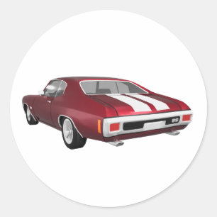 1970 Chevelle SS: Snoep Apple Finish: Ronde Sticker