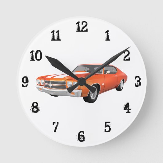 1970 Chevelle SS: Wall Clock Ronde Klok (Voorkant)