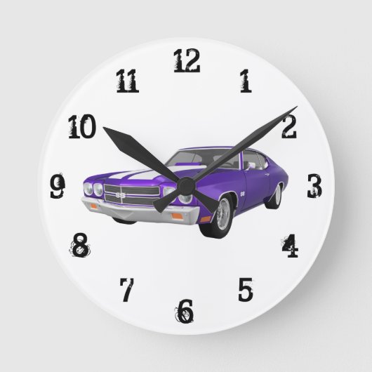 1970 Chevelle SS: Wall Clock Ronde Klok (Voorkant)