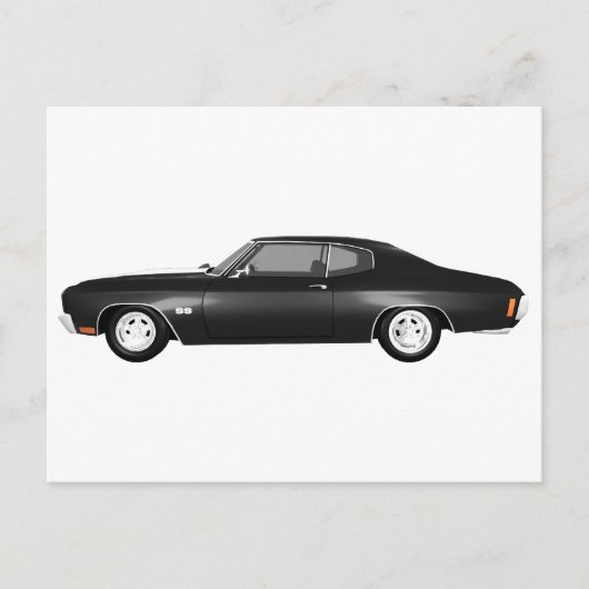 1970 Chevelle SS: Zwarte afwerking: Briefkaart (Voorkant)