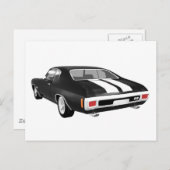 1970 Chevelle SS: Zwarte afwerking: Briefkaart (Voorkant / Achterkant)