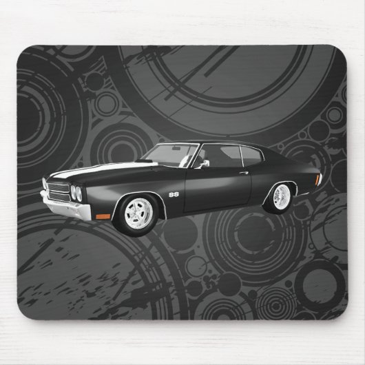 1970 Chevelle SS: Zwarte afwerking: Mousepad Muismat (Voorkant)