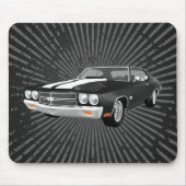 1970 Chevelle SS: Zwarte afwerking: Mousepad Muismat (Voorkant)
