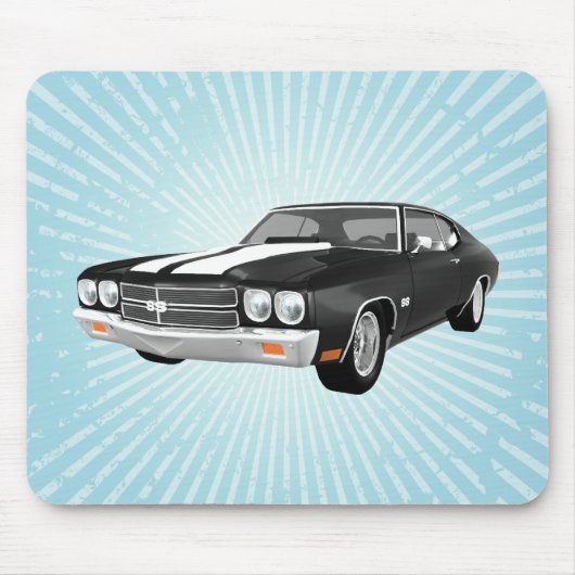 1970 Chevelle SS: Zwarte afwerking: Mousepad Muismat (Voorkant)