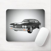 1970 Chevelle SS: Zwarte afwerking: Mousepad Muismat (Met muis)