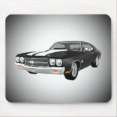 1970 Chevelle SS: Zwarte afwerking: Mousepad Muismat (Voorkant)