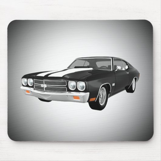 1970 Chevelle SS: Zwarte afwerking: Mousepad Muismat (Voorkant)