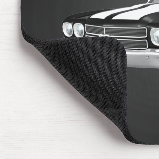 1970 Chevelle SS: zwarte finish: Mousepad Muismat (Hoek)