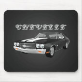 1970 Chevelle SS: zwarte finish: Mousepad Muismat (Voorkant)
