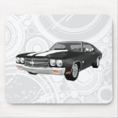 1970 Chevelle SS: zwarte finish: Mousepad Muismat (Voorkant)