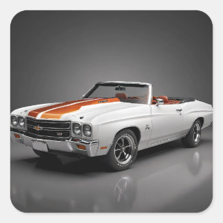 1970 Chevy Chevelle SS Convertible Vierkante Sticker