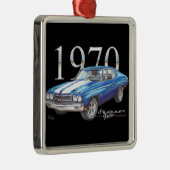 1970 Chevy Chevelle Super Sport kerstsieraar Metalen Ornament (Rechts)