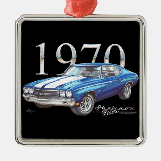 1970 Chevy Chevelle Super Sport kerstsieraar Metalen Ornament (Voorkant)