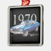 1970 Chevy Chevelle Super Sport kerstsieraar Metalen Ornament (Links)