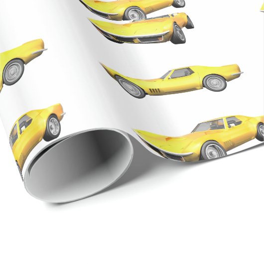 1970 Corvette: Gele afwerking: Cadeaupapier (Rol Hoek)
