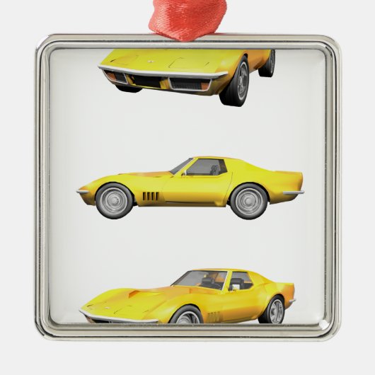 1970 Corvette: Gele afwerking: Metalen Ornament (Voorkant)