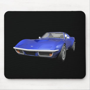 1970 Corvette Sportauto: Blauwe afwerking Muismat