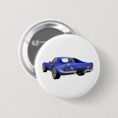 1970 Corvette Sportauto: Blauwe afwerking Ronde Button 5,7 Cm (Voorkant /achterkant)