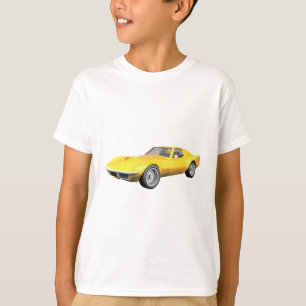 1970 Corvette Sportauto: Gele finish T-shirt