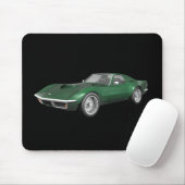 1970 Corvette Sportauto: Groene afwerking Muismat (Met muis)