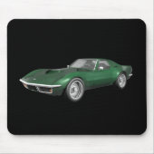 1970 Corvette Sportauto: Groene afwerking Muismat (Voorkant)