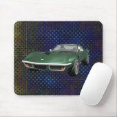 1970 Corvette Sportauto: groene finish: Mousepad Muismat (Met muis)