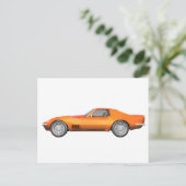 1970 Corvette Sportauto: Oranje finish: Briefkaart (Staand voorkant)