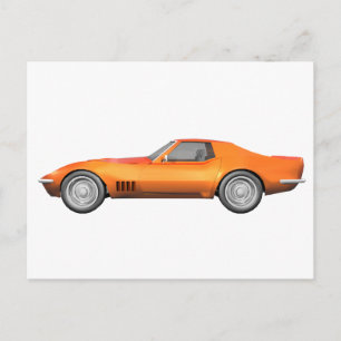 1970 Corvette Sportauto: Oranje finish: Briefkaart