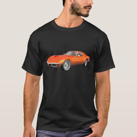 1970 Corvette Sportauto: Oranje finish: T-shirt (Voorkant)