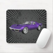 1970 Corvette Sportauto: Paarse finish: Mousepad Muismat (Met muis)