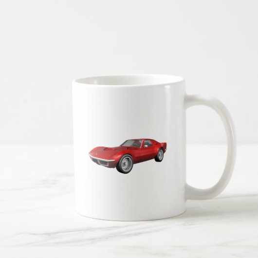 1970 Corvette Sportauto: Rode afwerking Koffiemok (Rechts)