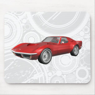 1970 Corvette Sportauto: Rode afwerking:Mousepad Muismat