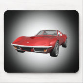 1970 Corvette Sportauto: Roodfinse: Mousepad Muismat (Voorkant)