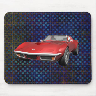 1970 Corvette Sportauto: Roodfinse: Mousepad Muismat
