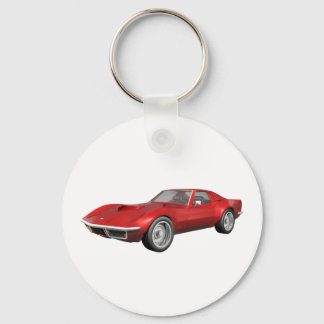 1970 Corvette Sportauto: Roodfinse Sleutelhanger