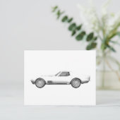 1970 Corvette Sportauto: Witte afwerking Briefkaart (Staand voorkant)