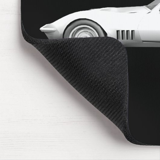 1970 Corvette Sportauto: Witte afwerking Muismat (Hoek)