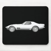 1970 Corvette Sportauto: Witte afwerking Muismat (Voorkant)