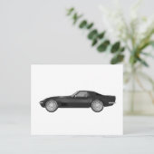 1970 Corvette Sportauto: Zwarte afwerking Briefkaart (Staand voorkant)