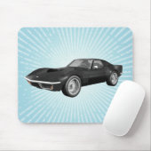 1970 Corvette Sportauto: Zwarte afwerking: Mousepa Muismat (Met muis)
