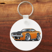 1970 Cuda AAR Oranje auto Sleutelhanger (Voorkant)