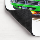 1970 Cuda Green Car Muismat (Hoek)