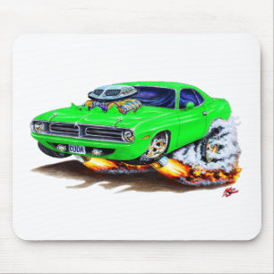 1970 Cuda Green Car Muismat