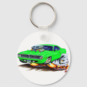 1970 Cuda Green Car Sleutelhanger