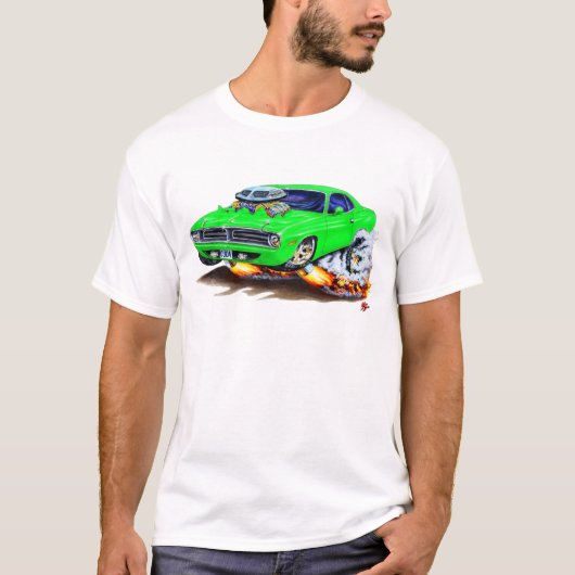 1970 Cuda Green Car T-shirt (Voorkant)