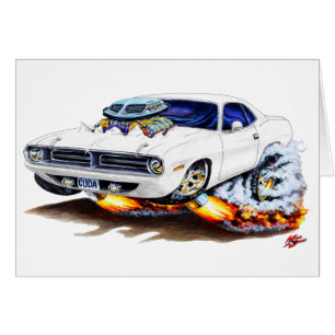 1970 Cuda White Car