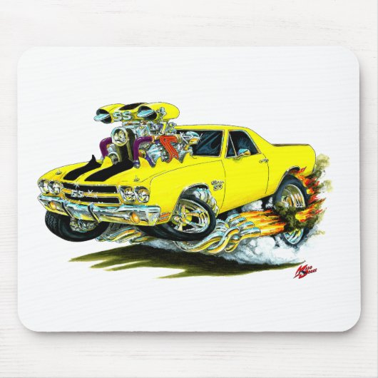 1970 de Vrachtwagen van de geel-Zwarte van Gr Muismat (Voorkant)