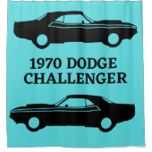 1970 Dodge Challenger Muscle Car Shower Curtain Douchegordijn (Voorkant)